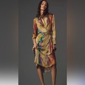 Anthropologie NWT Tie-Dye Shirt Dress size L